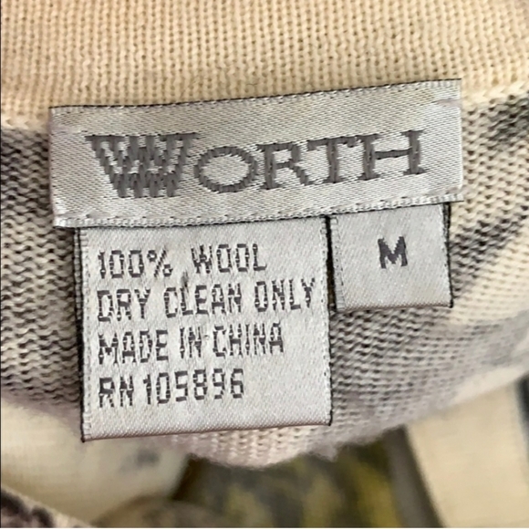 Worth Cardigan Multi Color Luxury Wool Winter Leaf Pattern Gold Spring Fall Chic - Picture 11 of 12